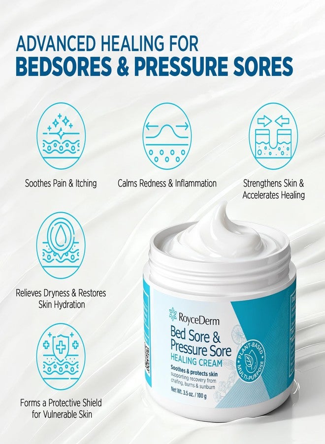 Roycederm Bed and Pressure Sore Treatment Cream: Fast Skin Healing Cream - Infection Protection for Bed Sores, Pressure Sores, Blisters, Cuts, Burns - for Bedridden, Elderly and Amputees - 3.5 OZ - Image 2
